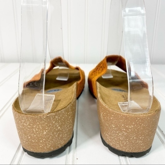 A.‎ Giannetti Perforated Slip onSandals Size 6.5 Orange Suede - Picture 4 of 10